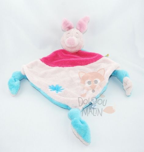  porcinet cochon rose bleu fleur 